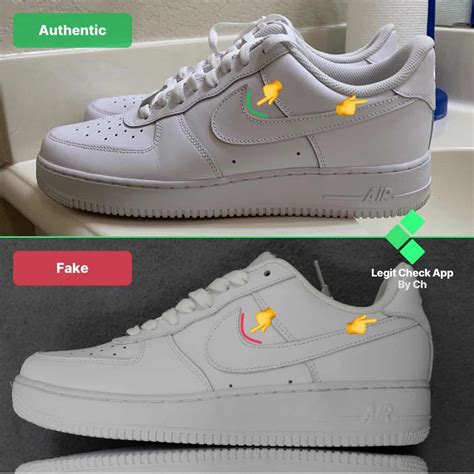 fake nike air force 1 vs real|air force 1 genuine check.